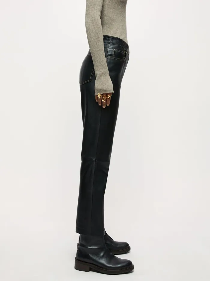 Jigsaw Jeans Women Lea Leather Jean Black