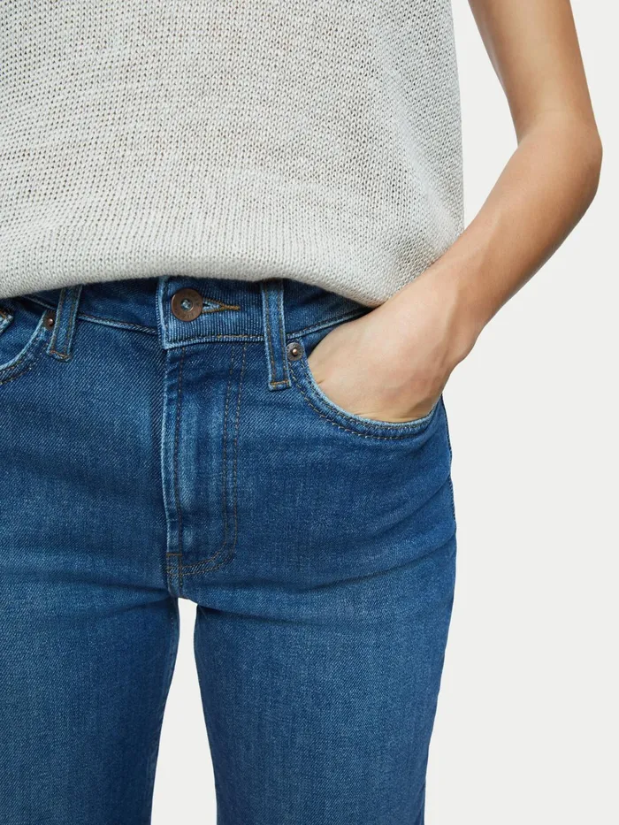 Jigsaw Jeans Women Lea Straight Leg Crop Jean Blue