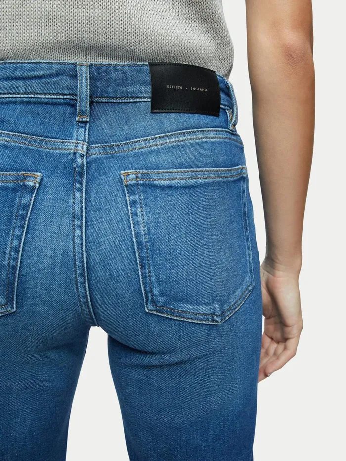 Jigsaw Jeans Women Lea Straight Leg Crop Jean Blue