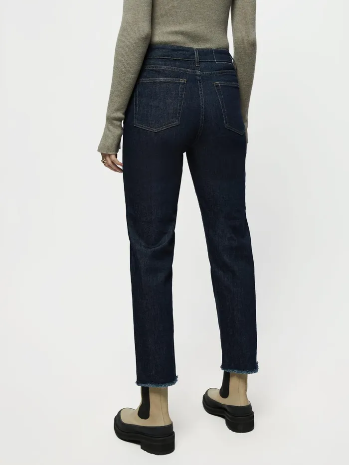 Jigsaw Jeans Women Lea Straight Leg Crop Jean Blue