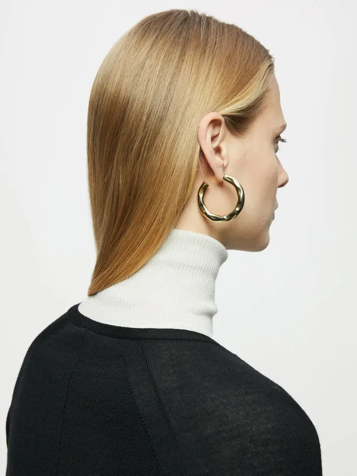 Jigsaw Jewellery Women Callie XI Hoop Earrings Yellow