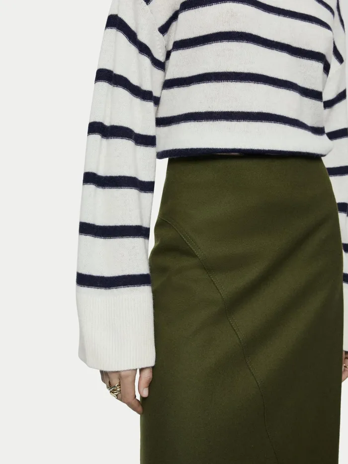 Jigsaw Knitwear and Cashmere Women Merino Cashmere Stripe Jumper Cream