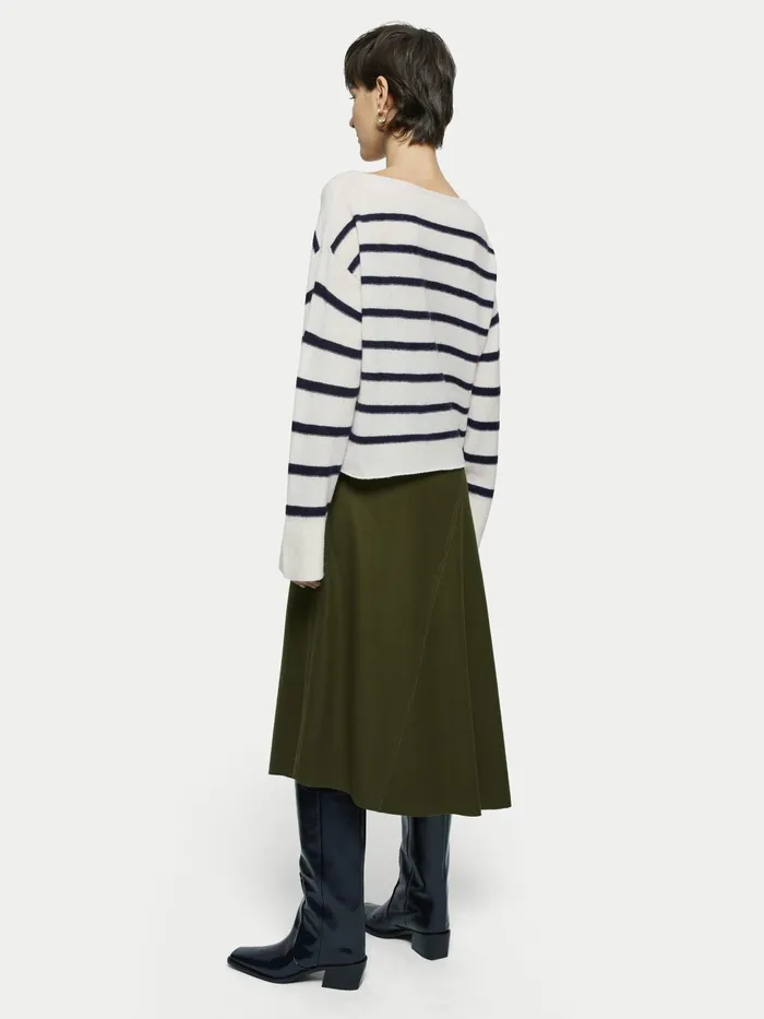 Jigsaw Knitwear and Cashmere Women Merino Cashmere Stripe Jumper Cream