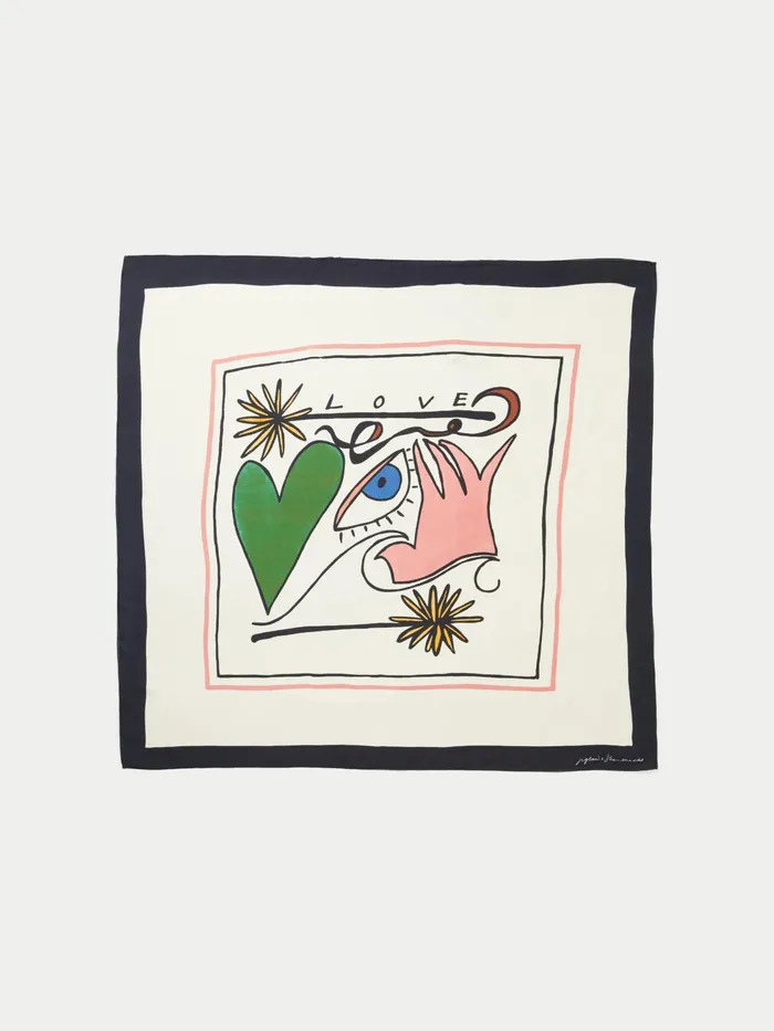 Jigsaw Ponchos and Scarves Women Dandelion Silk Twill Scarf Cream