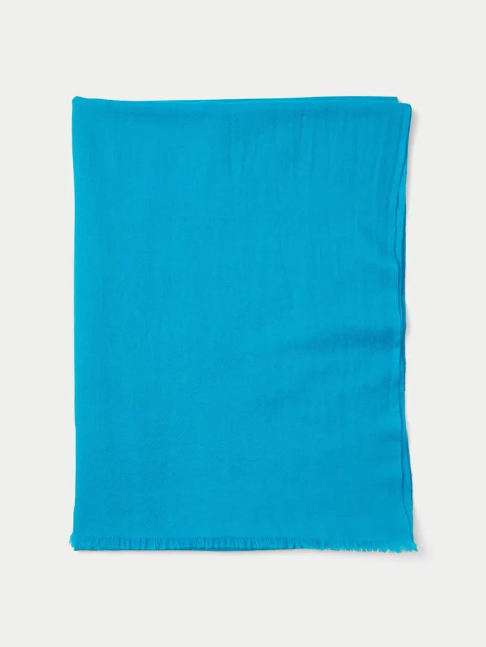 Jigsaw Ponchos and Scarves Women Wool Silk Pashmina Blue