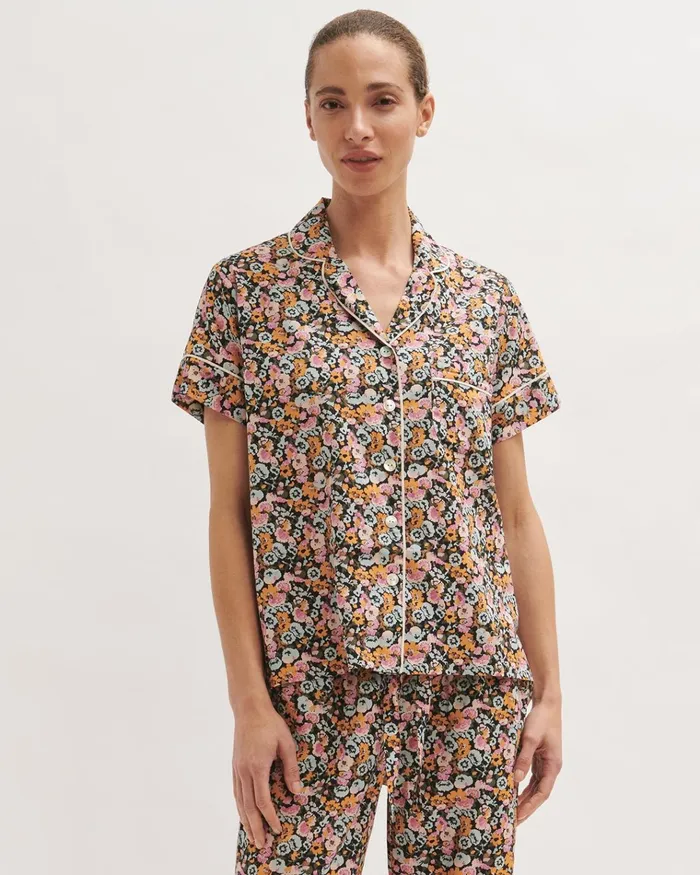Jigsaw Pyjamas and Loungewear Women Tapestry Floral Cropped Pyjama Multi