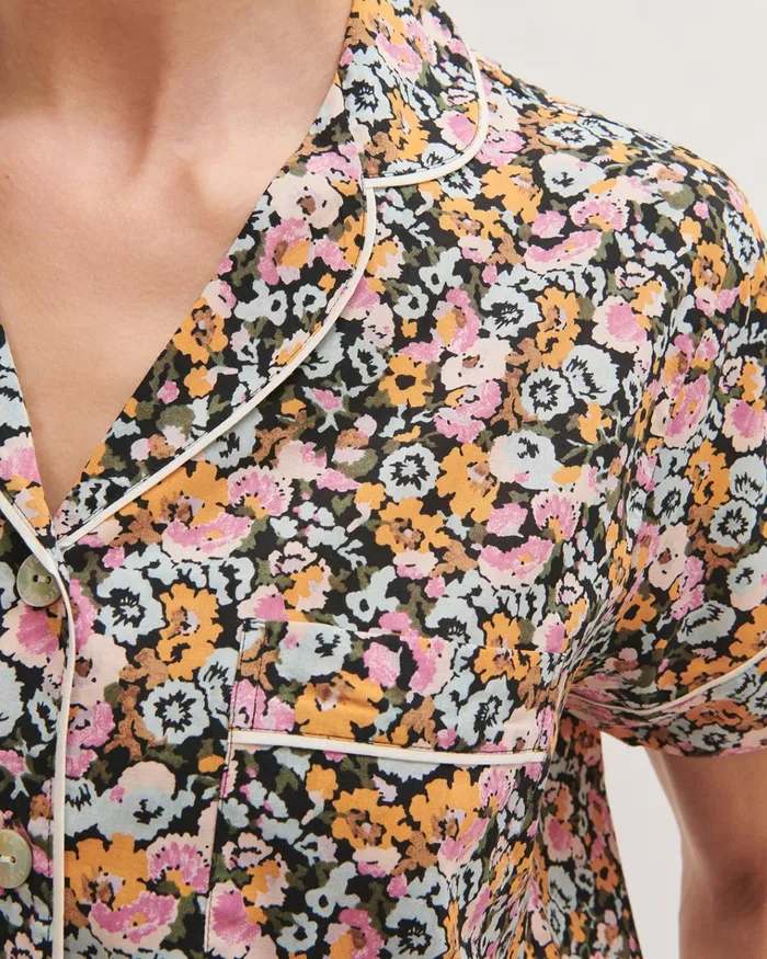 Jigsaw Pyjamas and Loungewear Women Tapestry Floral Cropped Pyjama Multi