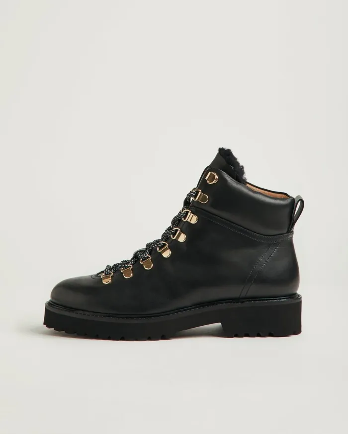 Jigsaw Shoes and Sandals Women Burnham Leather Lace Up Boot Black