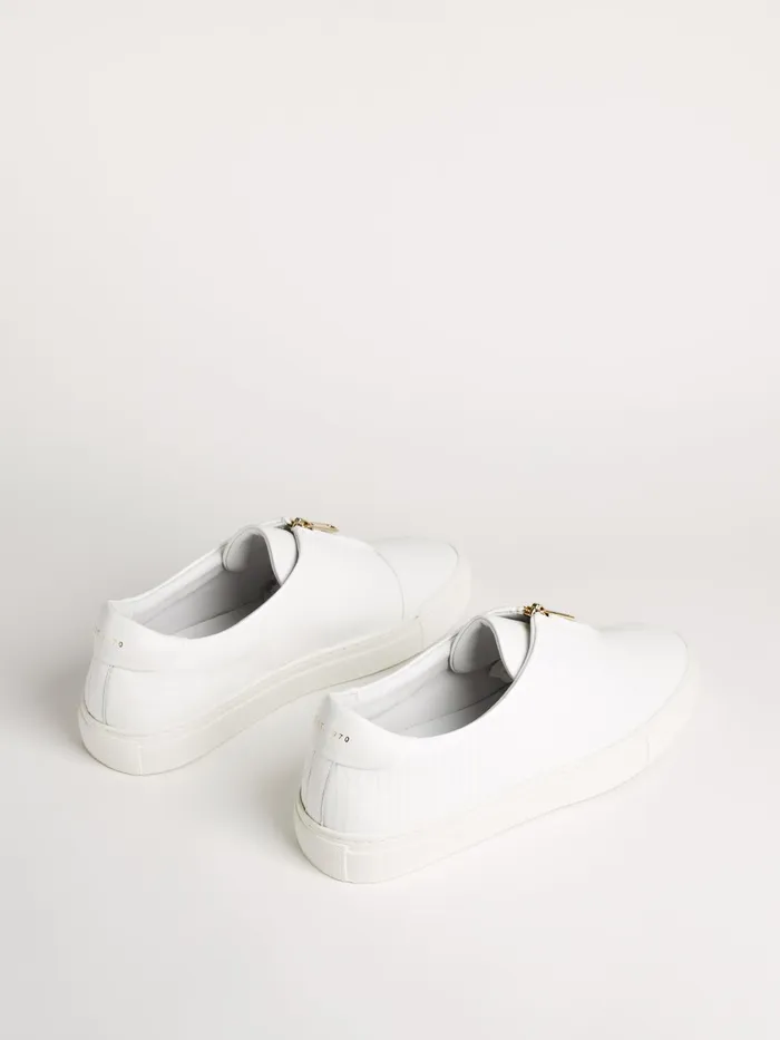 Jigsaw Shoes and Sandals Women Lambeth Leather Zip Trainer White