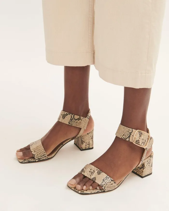 Jigsaw Shoes and Sandals Women Maer Leather Heeled Sandal Brown