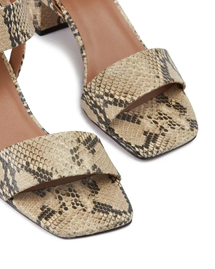 Jigsaw Shoes and Sandals Women Maer Leather Heeled Sandal Brown