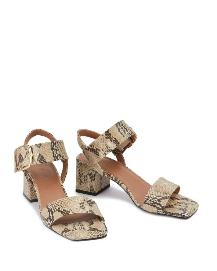 Jigsaw Shoes and Sandals Women Maer Leather Heeled Sandal Brown