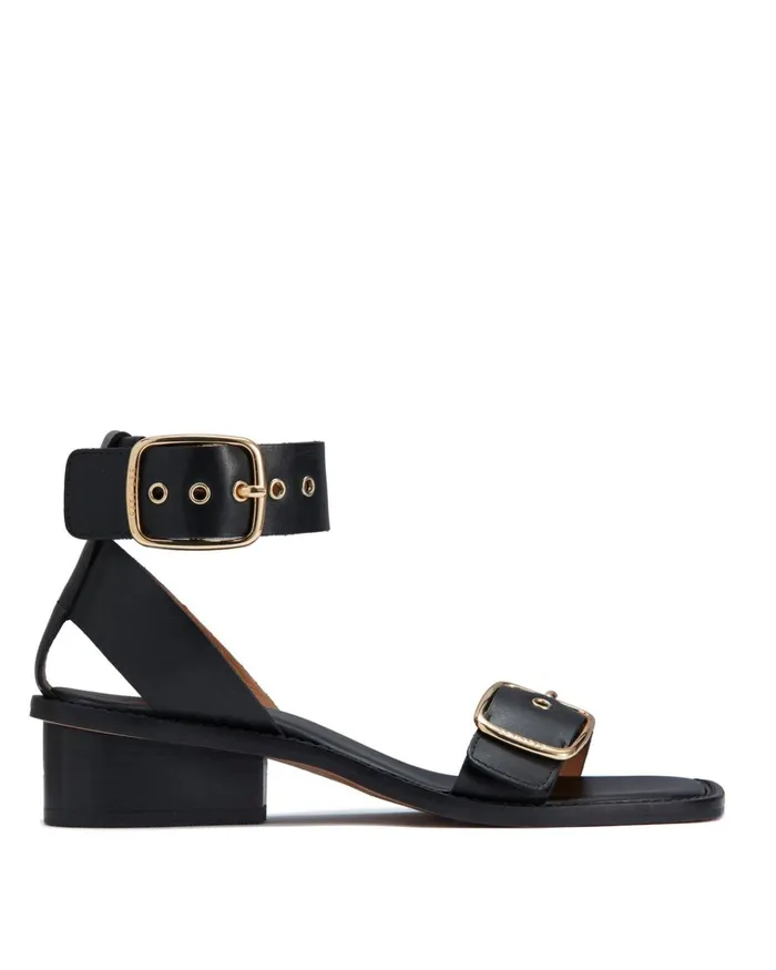 Jigsaw Shoes and Sandals Women Oxley Leather Heeled Sandal Black