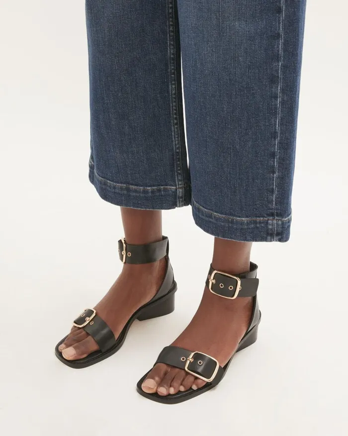Jigsaw Shoes and Sandals Women Oxley Leather Heeled Sandal Black