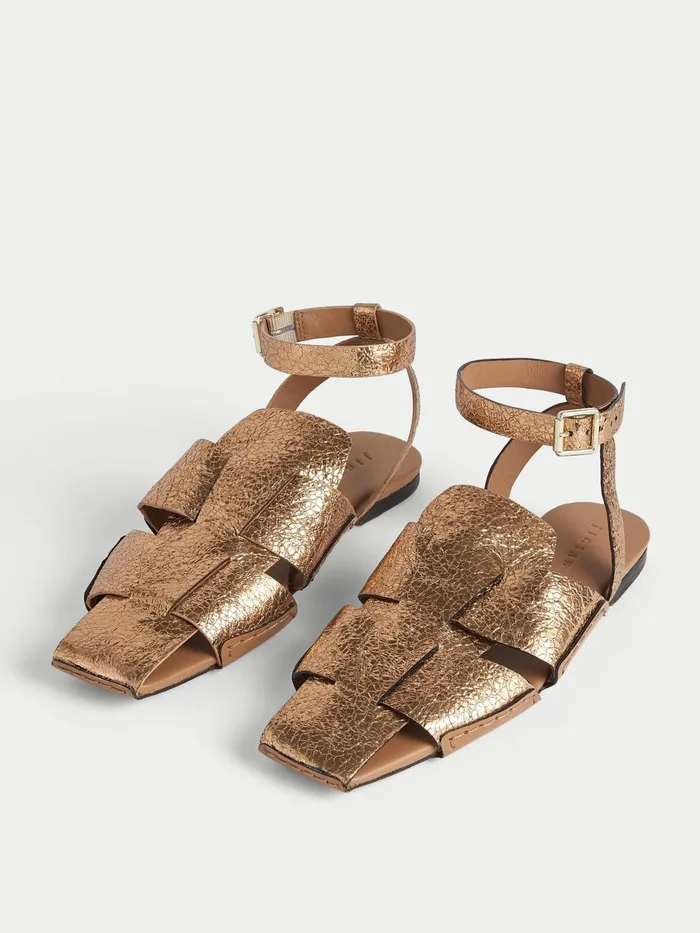 Jigsaw Shoes and Sandals Women Sutton Leather Woven Sandal Yellow