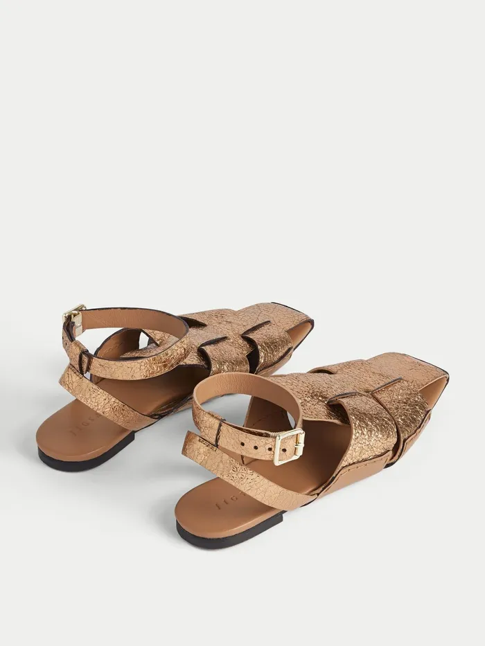 Jigsaw Shoes and Sandals Women Sutton Leather Woven Sandal Yellow