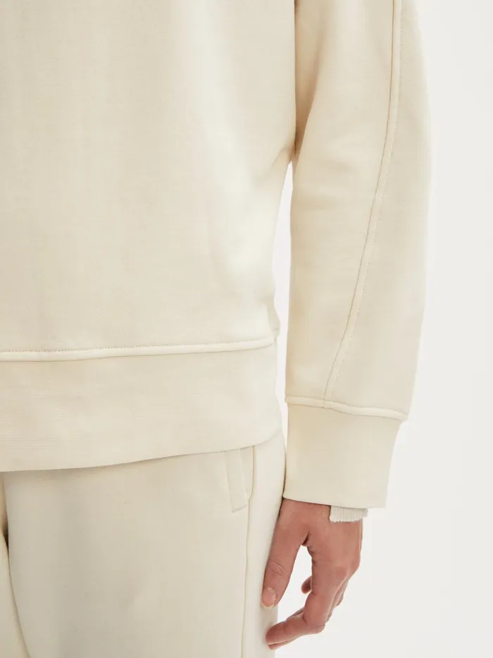 Jigsaw Tshirts Women Cotton Boyfriend Sweatshirt Cream