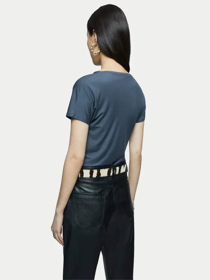 Jigsaw Tshirts Women Cowl Neck Tee Grey
