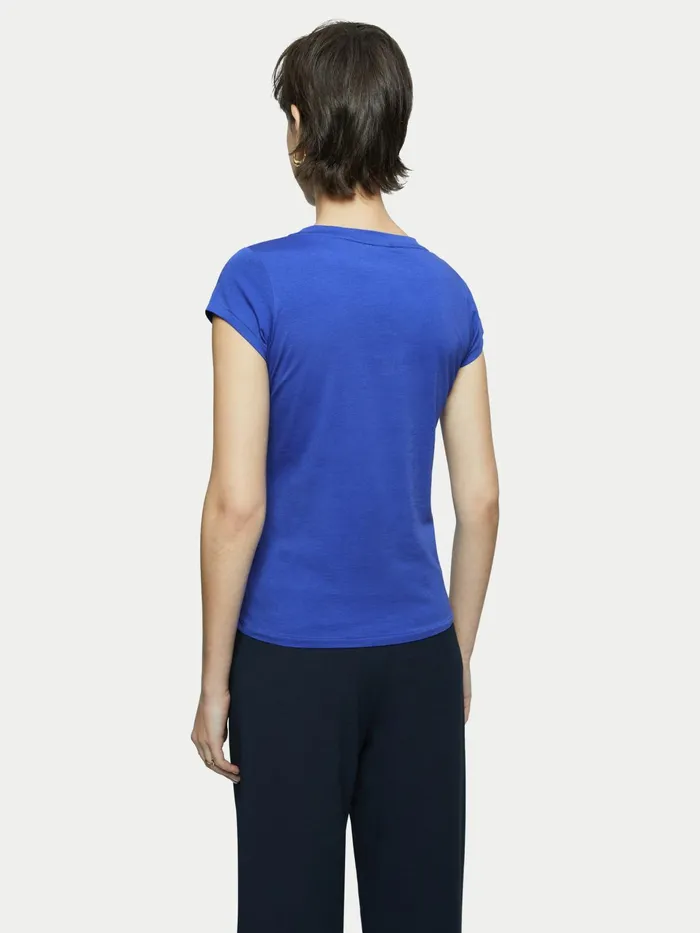 Jigsaw Tshirts Women Supima Short Sleeve TShirt Blue