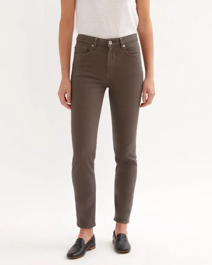 Jigsaw Trousers Women 30 Inch Hayne Slim Leg Jean Grey