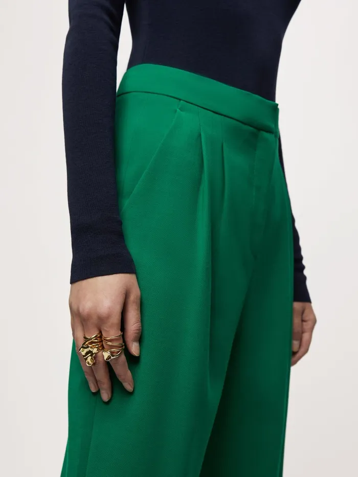 Jigsaw Trousers Women Chaplin Fluid Twill Trouser Green