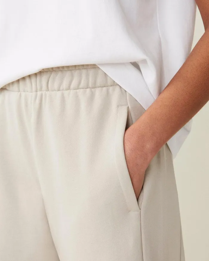 Jigsaw Trousers Women Cotton Trackpants Cream
