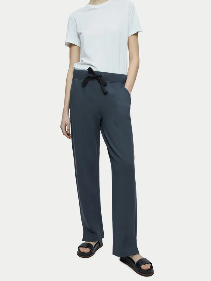 Jigsaw Trousers Women Luxe Split Hem Trackpant Grey