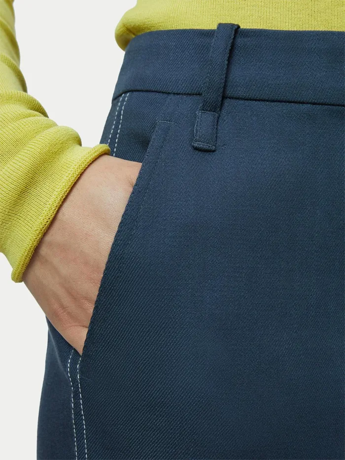 Jigsaw Trousers Women Lyocell Cotton Jagger Trouser Grey