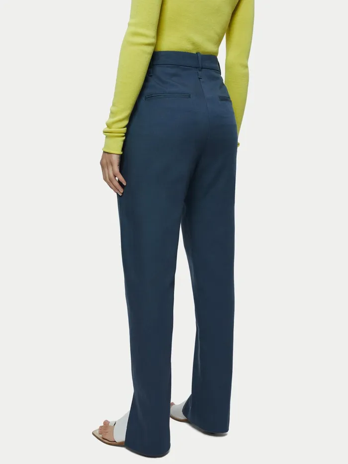 Jigsaw Trousers Women Lyocell Cotton Jagger Trouser Grey