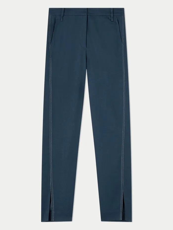 Jigsaw Trousers Women Lyocell Cotton Jagger Trouser Grey