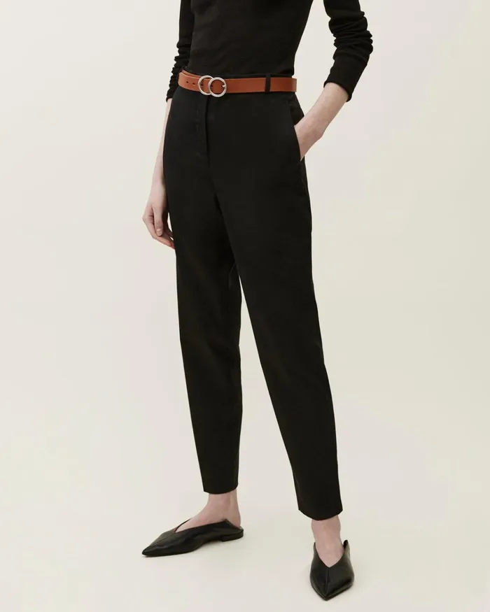 Jigsaw Trousers Women Portofino Slim Leg Chino Black