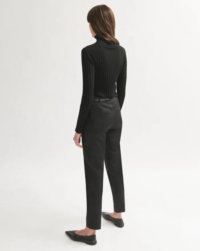 Jigsaw Trousers Women Portofino Slim Leg Chino Black