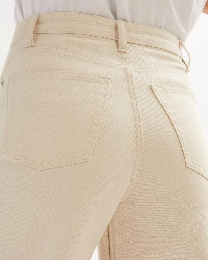 Jigsaw Trousers Women Tyne Wide Leg Jean Cream