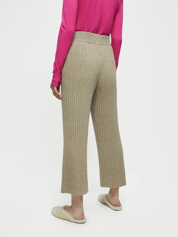 Jigsaw Trousers Women Wool Mix Rib Trackpant Brown