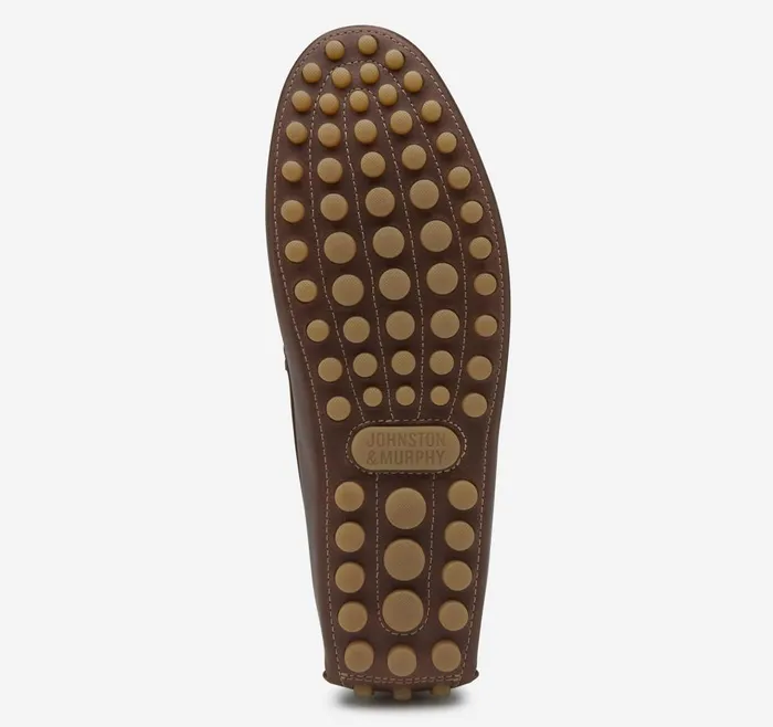 Johnston and Murphy Athens Penny Brown Full Grain Men SlipOns Johnston and Murphy Athens Penny Brown Full Grain Men SlipOns