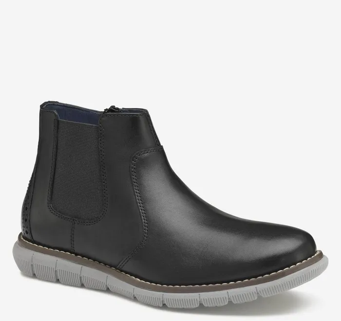 Johnston and Murphy Big Kid Holden Chelsea Boot Black Full Grain Boys Big Kid Johnston and Murphy Big Kid Holden Chelsea Boot Black Full Grain Boys Big Kid