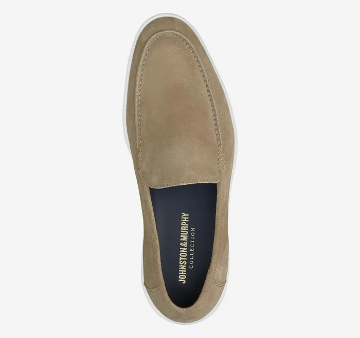 Johnston and Murphy Bolivar Venetian Taupe Italian Suede Men SlipOns Johnston and Murphy Bolivar Venetian Taupe Italian Suede Men SlipOns