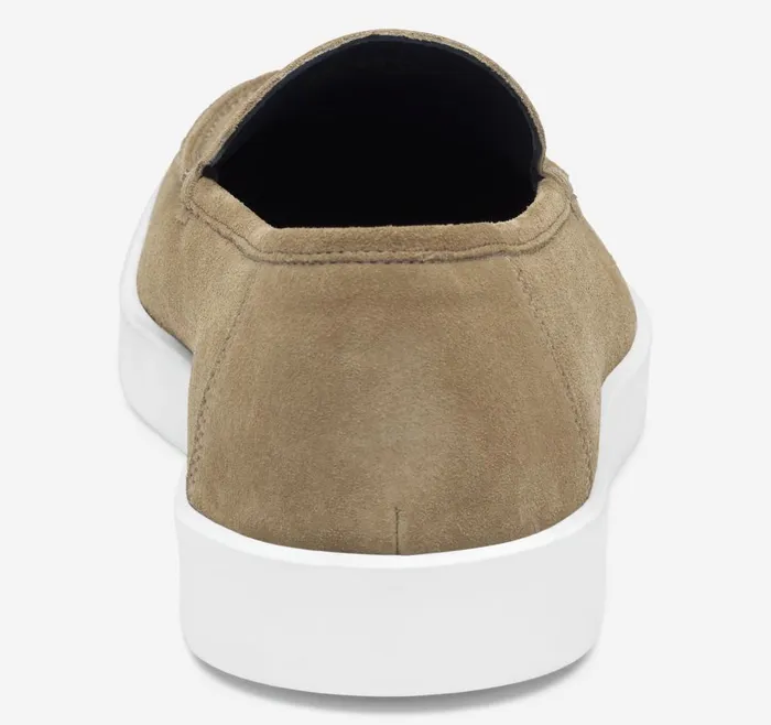 Johnston and Murphy Bolivar Venetian Taupe Italian Suede Men SlipOns Johnston and Murphy Bolivar Venetian Taupe Italian Suede Men SlipOns