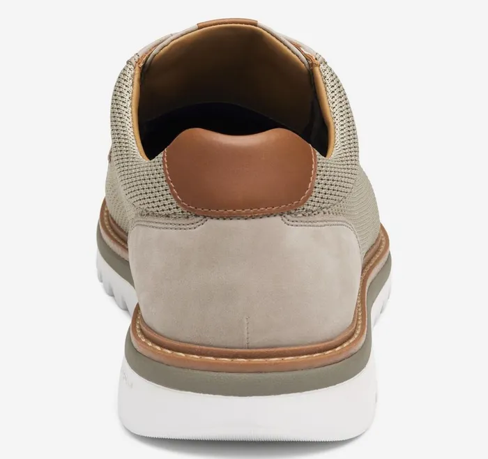 Johnston and Murphy Braydon Knit Plain Toe Taupe Knit Men LaceUps Johnston and Murphy Braydon Knit Plain Toe Taupe Knit Men LaceUps