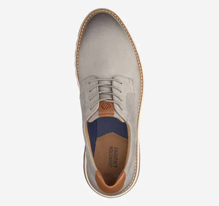 Johnston and Murphy Braydon Plain Toe Gray Oiled Nubuck Men LaceUps Johnston and Murphy Braydon Plain Toe Gray Oiled Nubuck Men LaceUps