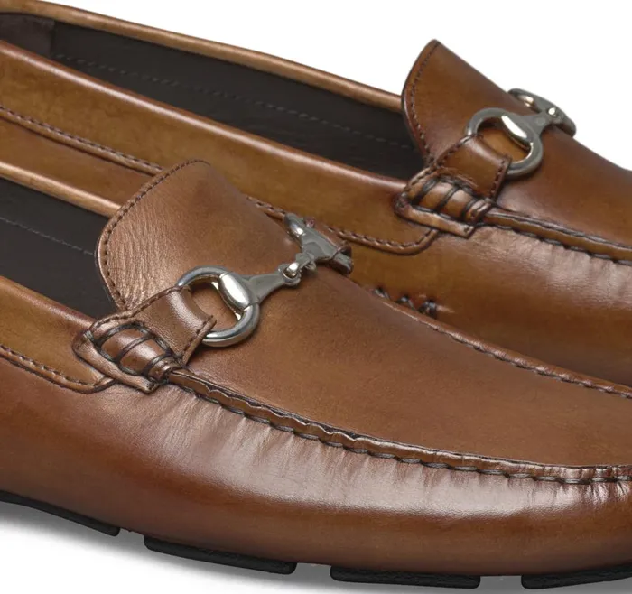 Johnston and Murphy Dayton Bit Brown Italian Calfskin Men SlipOns Johnston and Murphy Dayton Bit Brown Italian Calfskin Men SlipOns