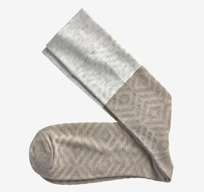 Johnston and Murphy Diamond Colorblock Socks Khaki Multi Men Socks