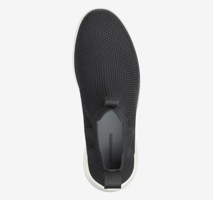 Johnston and Murphy Emery Knit Chelsea Boot Black Knit Women Boots and Booties