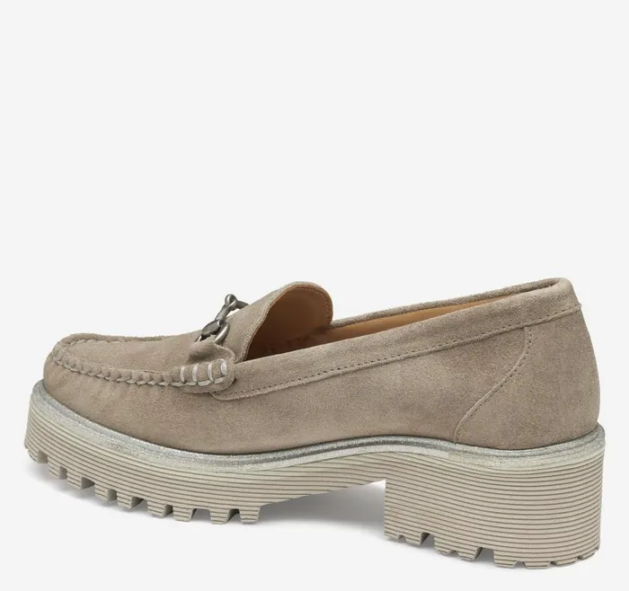 Johnston and Murphy Emmalynn Bit Loafer Taupe Suede Women Mules and Loafers Johnston and Murphy Emmalynn Bit Loafer Taupe Suede Women Mules and Loafers