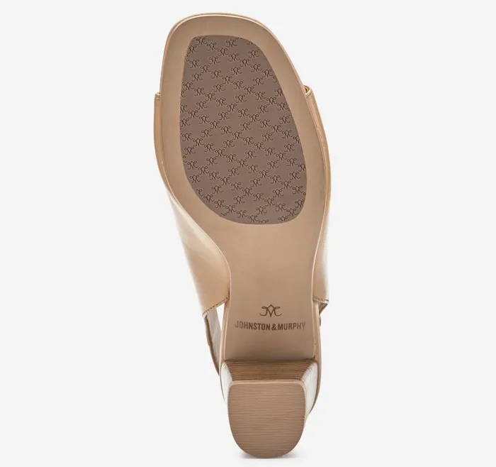 Johnston and Murphy Evelyn OpenToe Bootie Tan Glove Leather Women Boots and Booties Johnston and Murphy Evelyn OpenToe Bootie Tan Glove Leather Women Boots and Booties