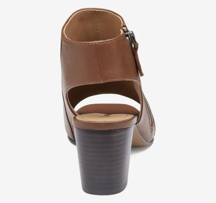 Johnston and Murphy Evelyn SideZip Bootie Cognac Glove Leather Women Boots and Booties Johnston and Murphy Evelyn SideZip Bootie Cognac Glove Leather Women Boots and Booties