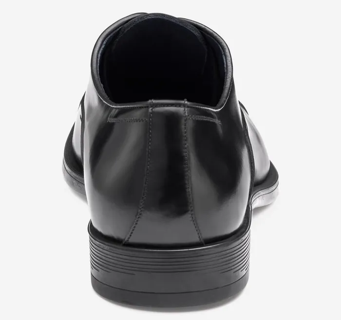 Johnston and Murphy Flynch Cap Toe Black Italian Calfskin Men LaceUps