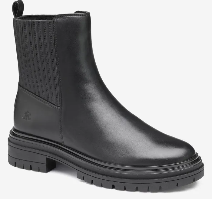 Johnston and Murphy Gianna Gore Boot Black Full Grain Women Boots and Booties