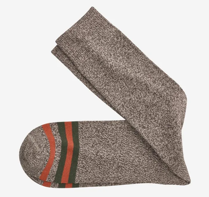 Johnston and Murphy Heathered Boot Socks Brown Men Socks