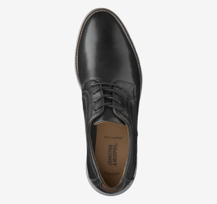 Johnston and Murphy Holden Plain Toe Black Full Grain Men LaceUps Johnston and Murphy Holden Plain Toe Black Full Grain Men LaceUps